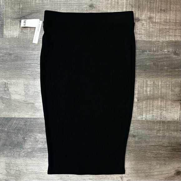 BAR III Black Bodycon Midi Skirt, NWT - Picture 1 of 11
